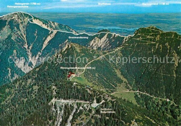 Walchensee Walchenseer Berge Blick über Herzogstan