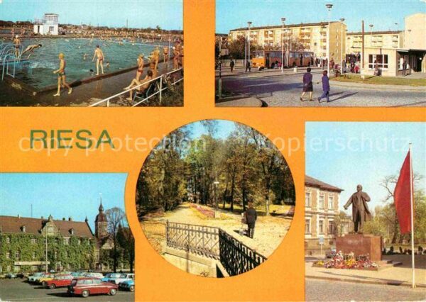 Riesa Sachsen Rathaus Stadtpark Lenindenkmal Weida Sc