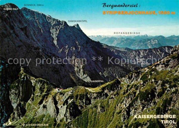 Stripsenjochhaus Gebirgspanorama Kaisergebirge
