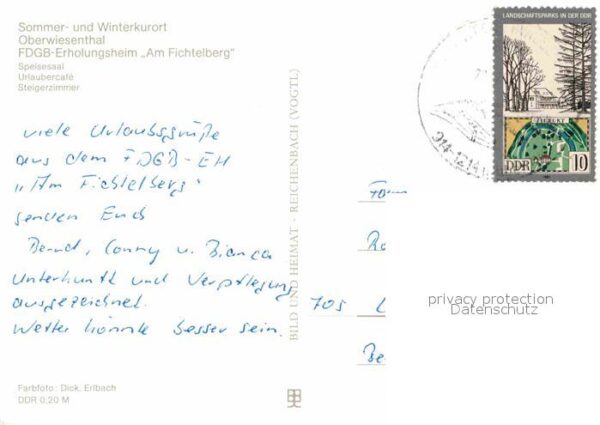 Oberwiesenthal Erzgebirge FDGB Erholungsheim Am Fichtelberg Resta – Bild 2