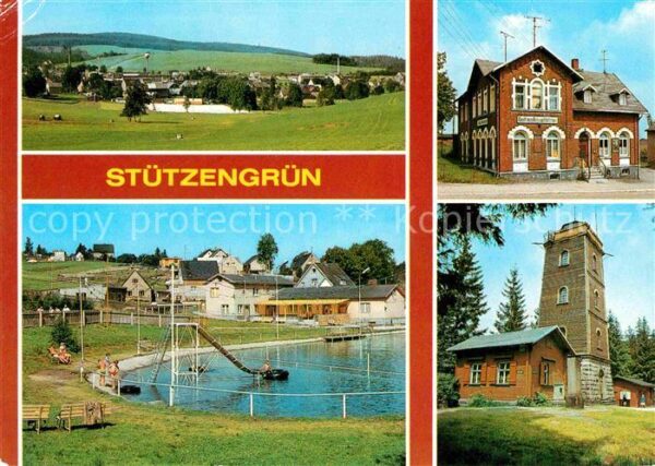 Stuetzengruen Teilansicht Gasthaus Bahnschlösschen Na