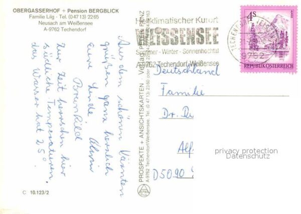 Techendorf Weissensee Obergasserhof Pension Bergblick Alpenpa – Bild 2