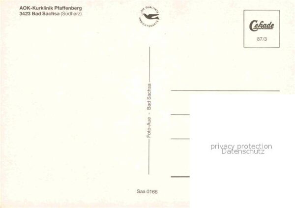 Bad Sachsa Harz AOK Kurklinik Pfaffenberg – Bild 2