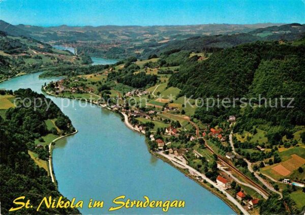 St Nikola an der Donau Erholungsort im Strudengau Fliegeraufna