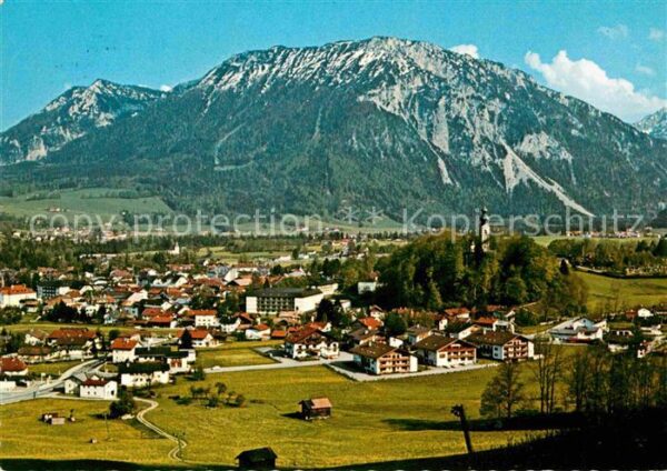 Ruhpolding Gesamtansicht mit Rauschberg Chiemgauer