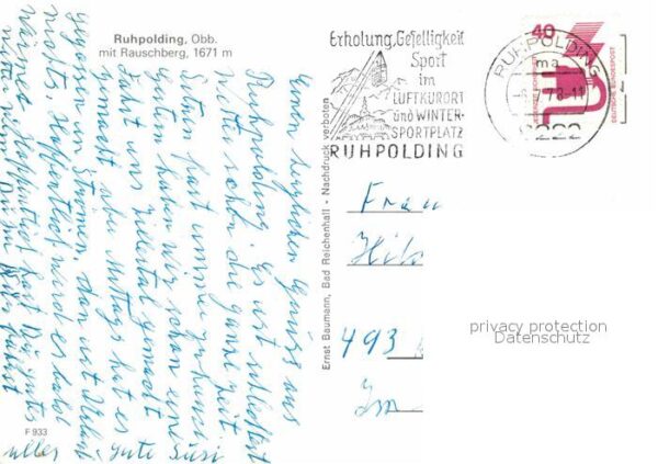 Ruhpolding Gesamtansicht mit Rauschberg Chiemgauer – Bild 2