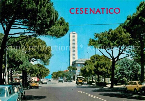 Cesenatico Strassenpartie Hochhaus