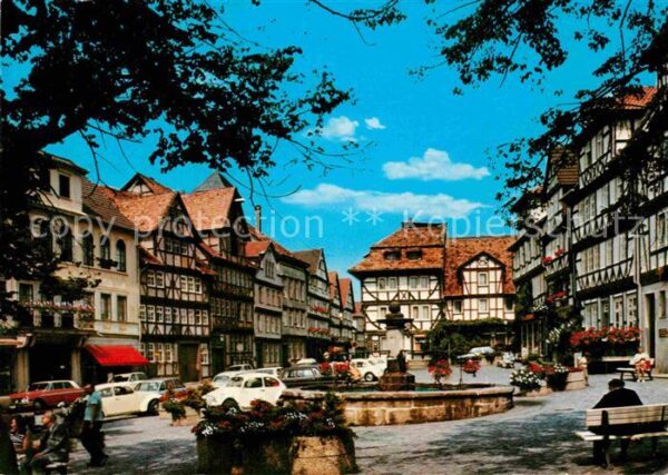 Bad Sooden-Allendorf Marktplatz Brunnen Fachwerkhäuser