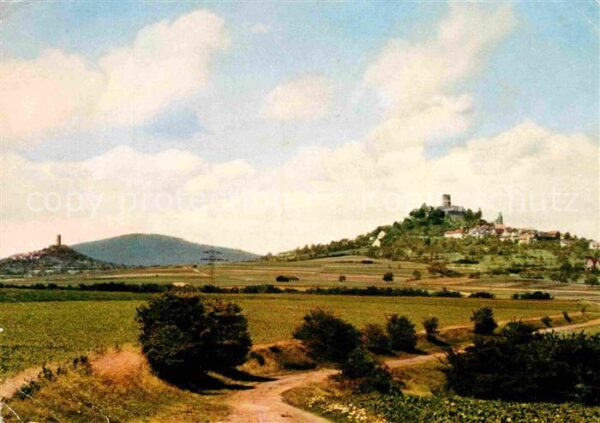 Giessen Lahn Landschaftspanorama mit Gleiberg Vetzbe