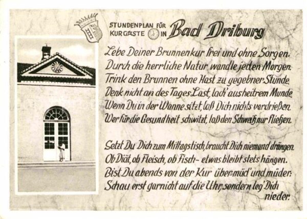 Bad Driburg Stundenplan für Kurgäste