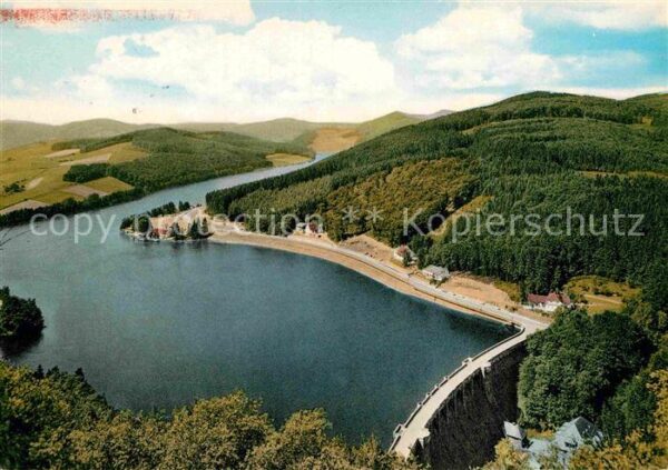 Diemelsee Panorama Naturpark Stausee Sperrmauer