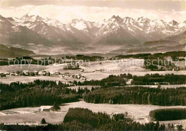 Kempten Allgaeu Panorama Blick vom Jugenderholungsheim