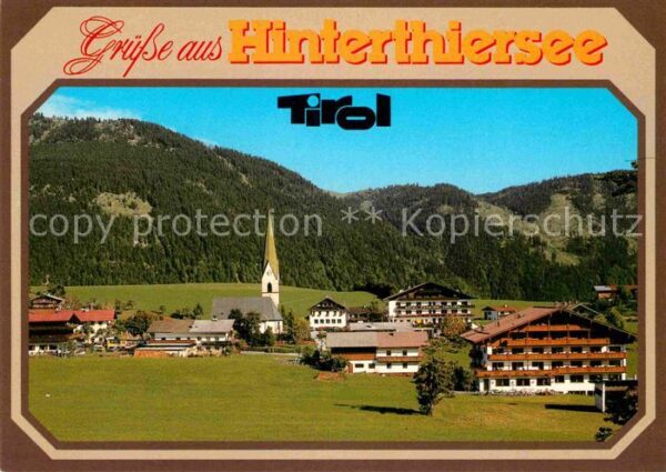 Hinterthiersee Ortsansicht mit Kirche