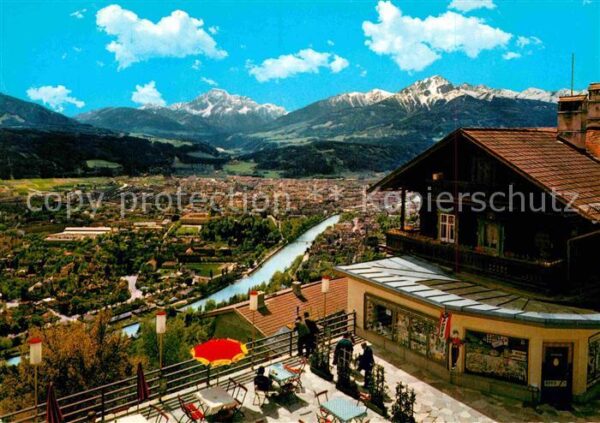 Innsbruck Panorama Alpenstadt gegen Süden Blick v