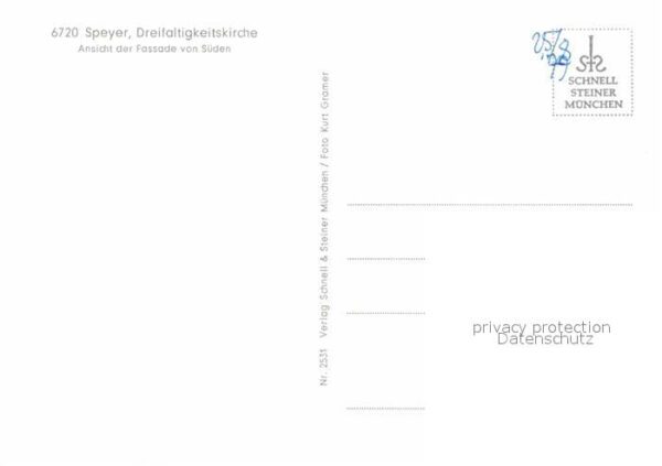 Speyer Rhein Dreifaltigkeitskirche Fassade – Bild 2