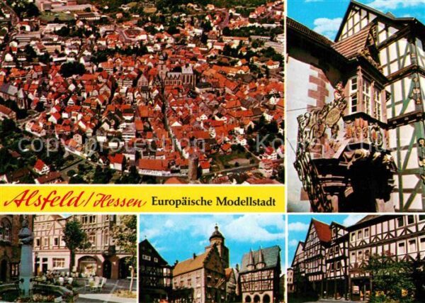 Alsfeld Altstadt Fachwerkhäuser Fliegeraufnahme