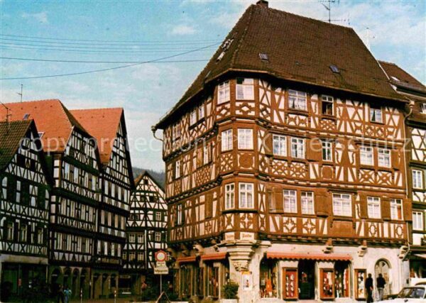 Mosbach Baden Marktplatz Fachwerkhäuser Sonderdruck f