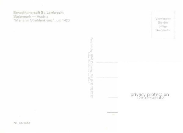 Sankt Lambrecht Steiermark Benediktinerstift Heiligenbild Maria im – Bild 2