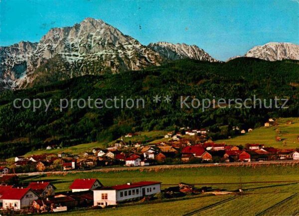 Aufham Anger Panorama mit Hochstaufen Chiemgauer Alp