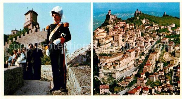 San Marino Repubblica Scorcio panoramico Guardia d_onore Ehre