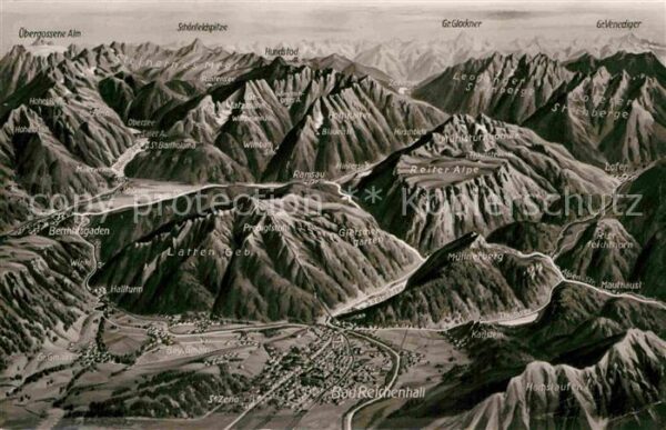 Bad Reichenhall und Umgebung Alpenpanorama aus der Voge