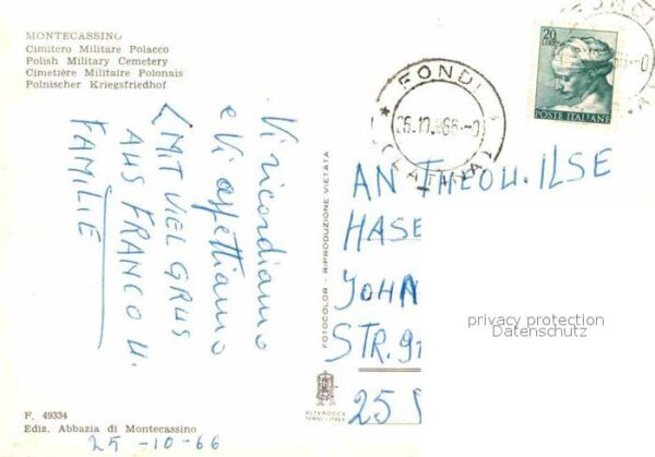 Montecassino Cimitero Militare Polacco Polnischer Kr – Bild 2