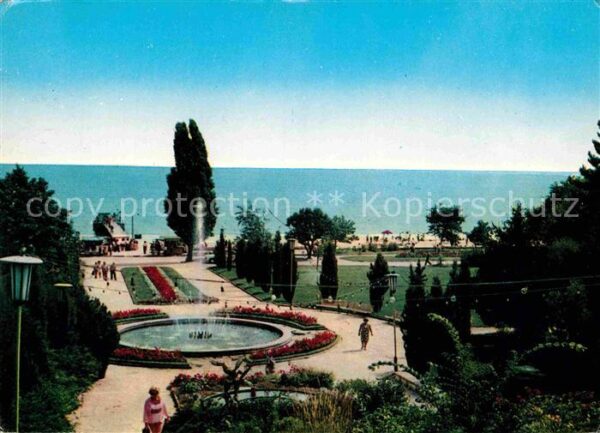 Slatni Pjasazi Park vor dem Kasino Blick zum Strand