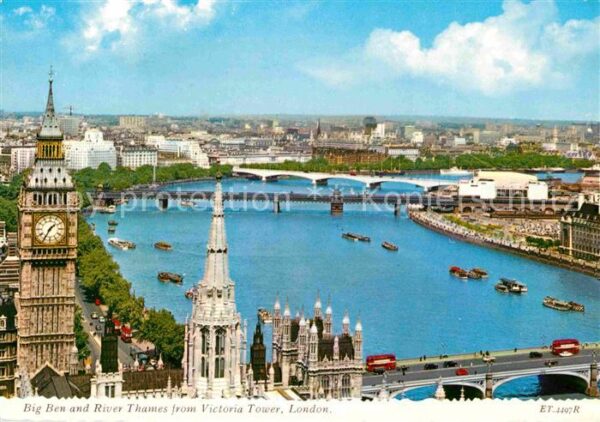 London Big Ben and River Thames from Victoria