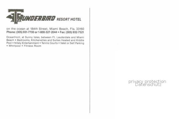 Miami Beach Thunderbird Resort Hotel Beach aerial v – Bild 2