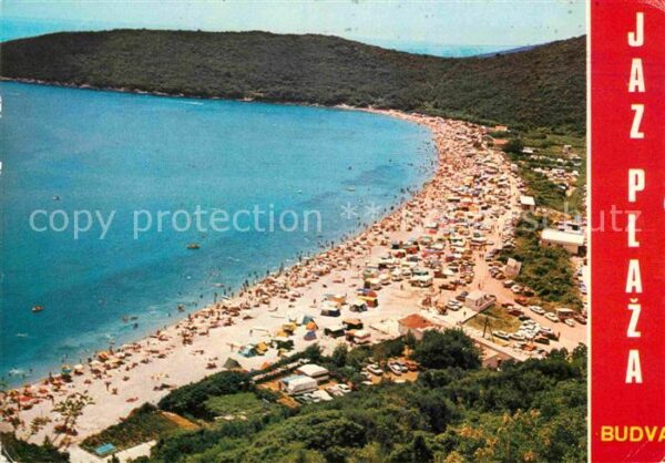 Budva Jaz Plaza Panorama Küste Strand