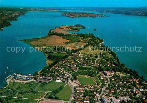 Radolfzell Bodensee Halbinsel Mettnau Fliegeraufnahme