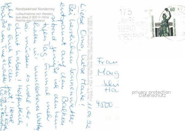 Norderney Nordseebad Luftaufnahme aus ca. 2000 m Höhe – Bild 2