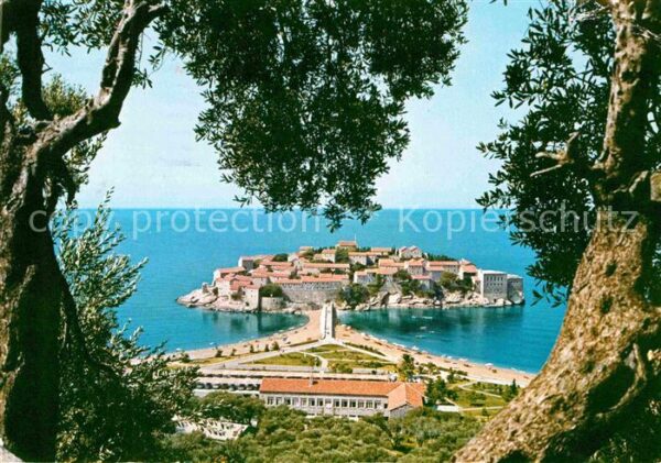 Sveti Stefan Panorama Meerblick