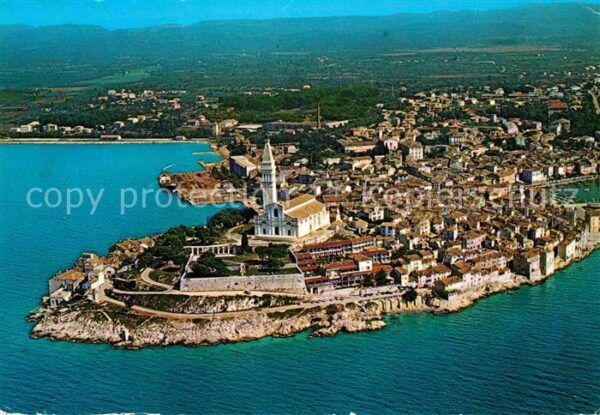 Rovinj Istrien Halbinsel Fliegeraufnahme
