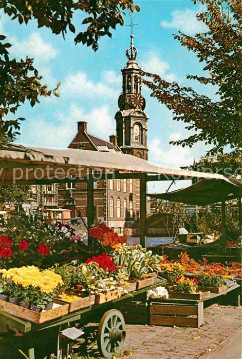 Amsterdam Niederlande Blumenmarkt beim historischen Singel Mi