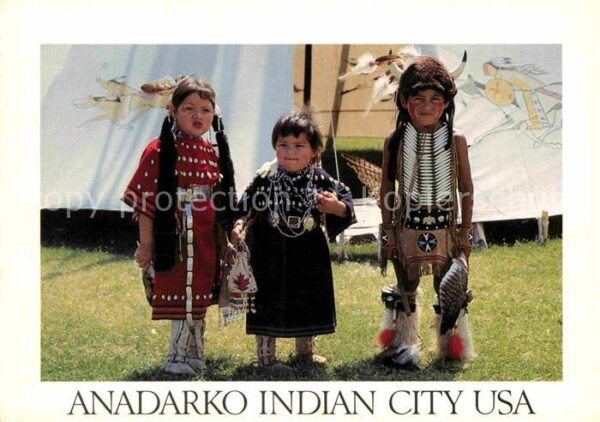 Anadarko Children with their costumes Indians Ar