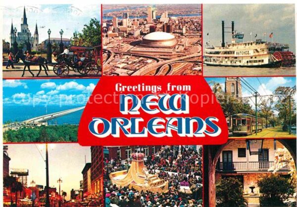 New Orleans Louisiana Jackson Square Steamboat Lake Ponchartr