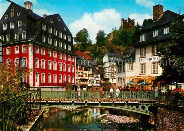 Monschau Rotes Haus Burgruine Haller Cafe Hotel