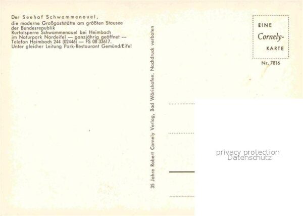 Heimbach Eifel Seehof Schwammenauel Rurtalsperre Natur – Bild 2