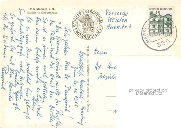 Marbach Neckar Schillers Geburtshaus Fachwerkhaus – Bild 2