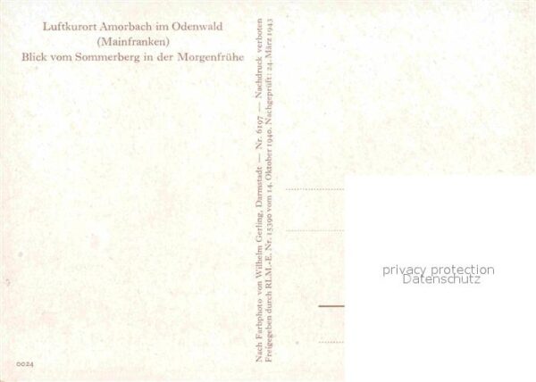 Amorbach Miltenberg Panorama Blick vom Sommerberg in der Mo – Bild 2