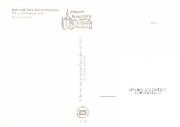 Kloster Kreuzberg mit Fernseh und Rundfunksender – Bild 2
