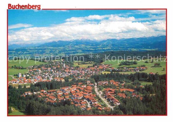 Buchenberg Allgaeu Panorama Luftkurort mit Allgäuer Voralp