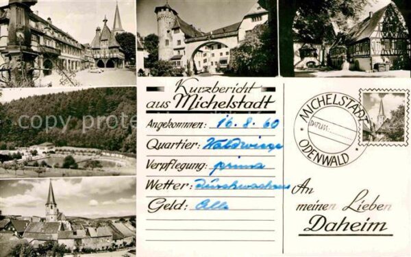 Michelstadt Teilansichten Schloss Kirche Freibad