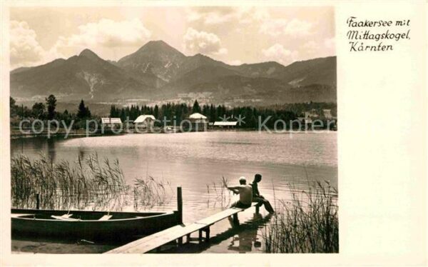 Faakersee Uferpartie Steg Bick zum Mittagskogel K