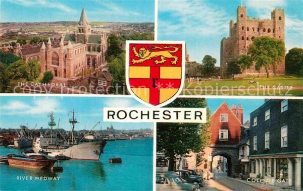 Rochester Kent Cathedral Castle River Medway College G