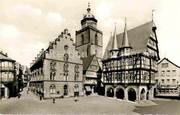 Alsfeld Marktplatz mit Rathaus Historisches Geb