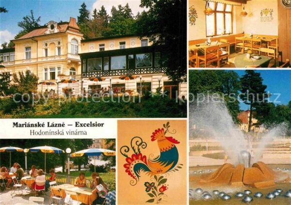 Marianske Lazne Hotel Excelsior Terrasse Springbrunnen