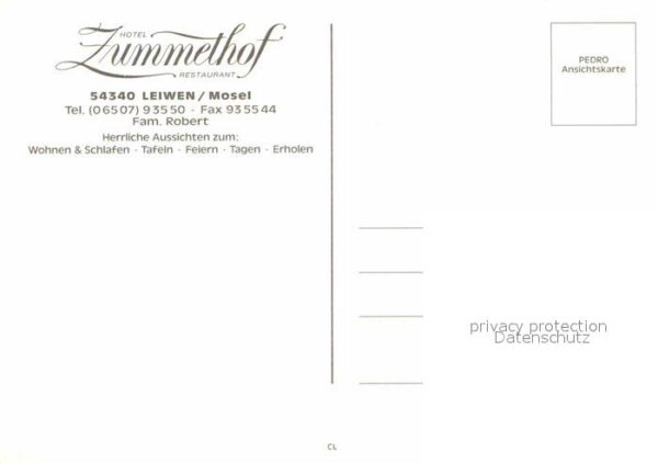 Leiwen Mosel Hotel Zummelhof Restaurant Blick auf di – Bild 2