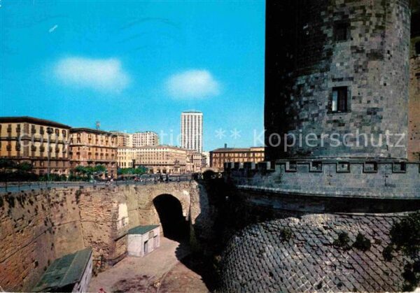 Napoli Neapel Piazza Municipio Maschio Angioino e Gra